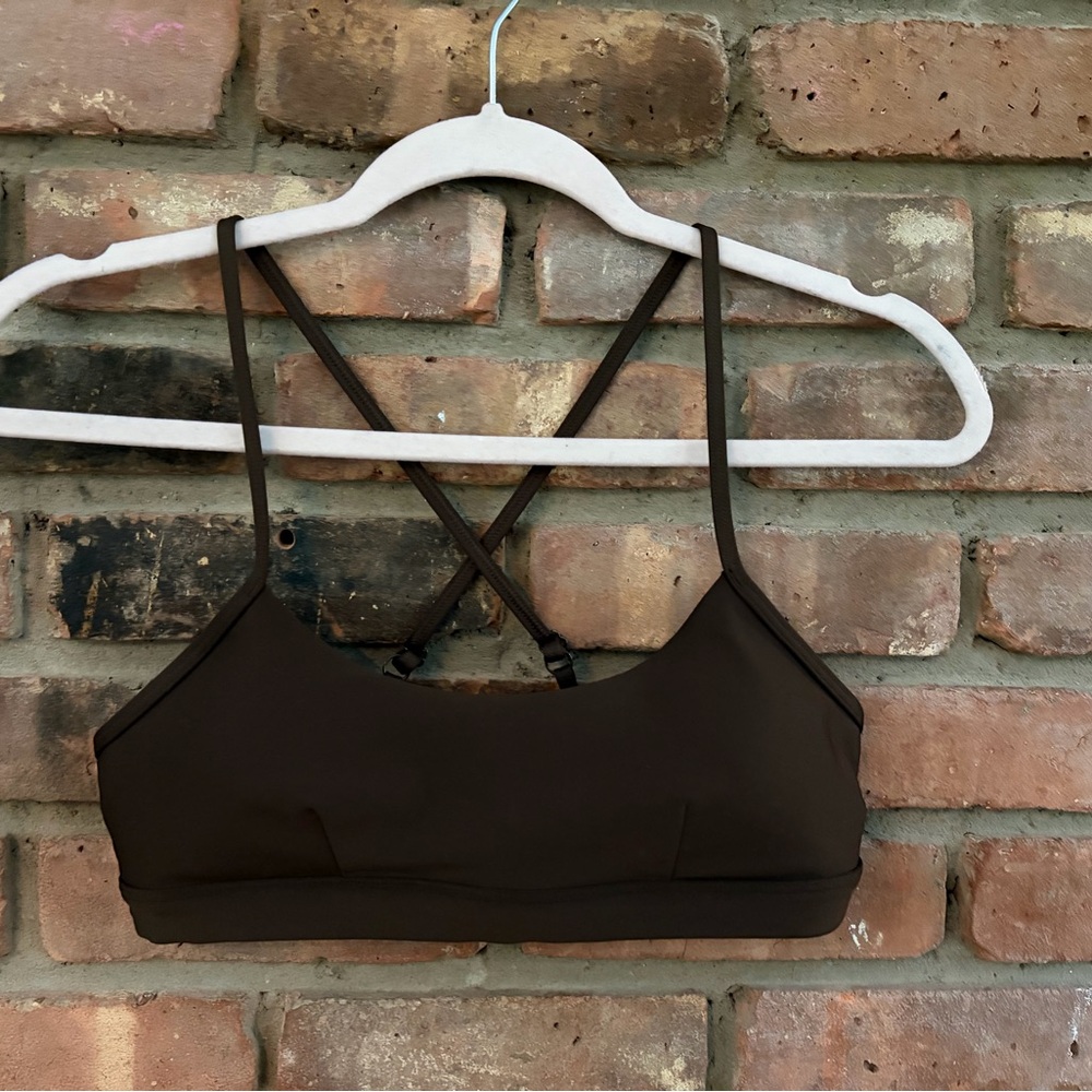 ALO Yoga Brown Strappy Sports Bra